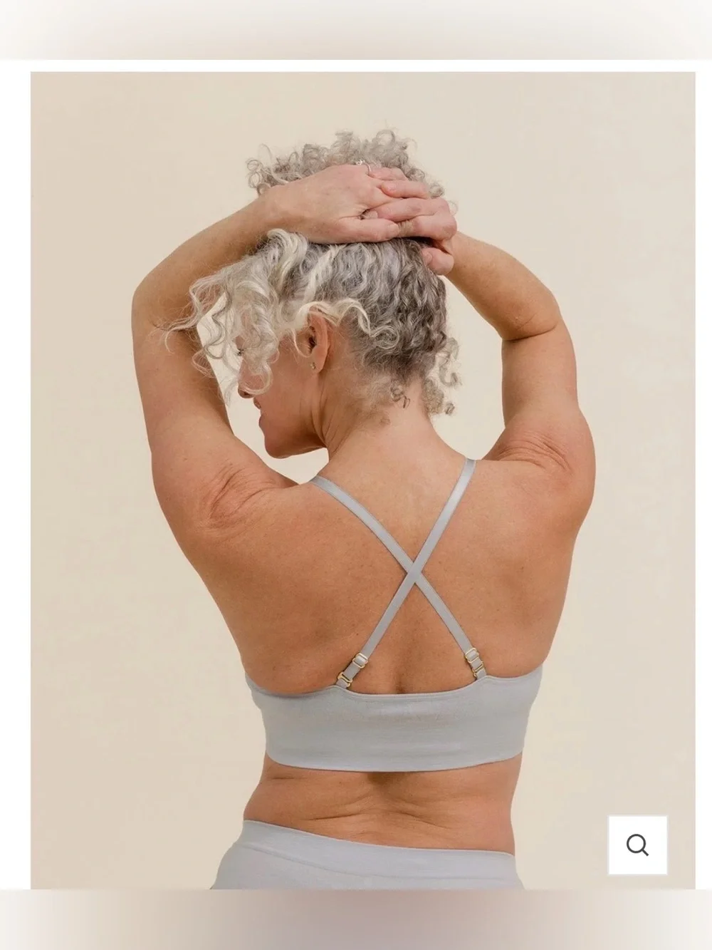 Branwyn Essential Bralette Merino Wool in Luna Gray , XL